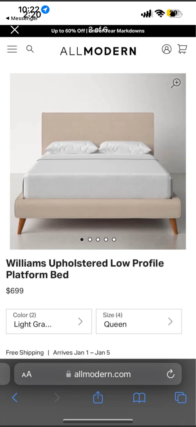 Queens Size Bed with mattress and split boxspring - photo 5