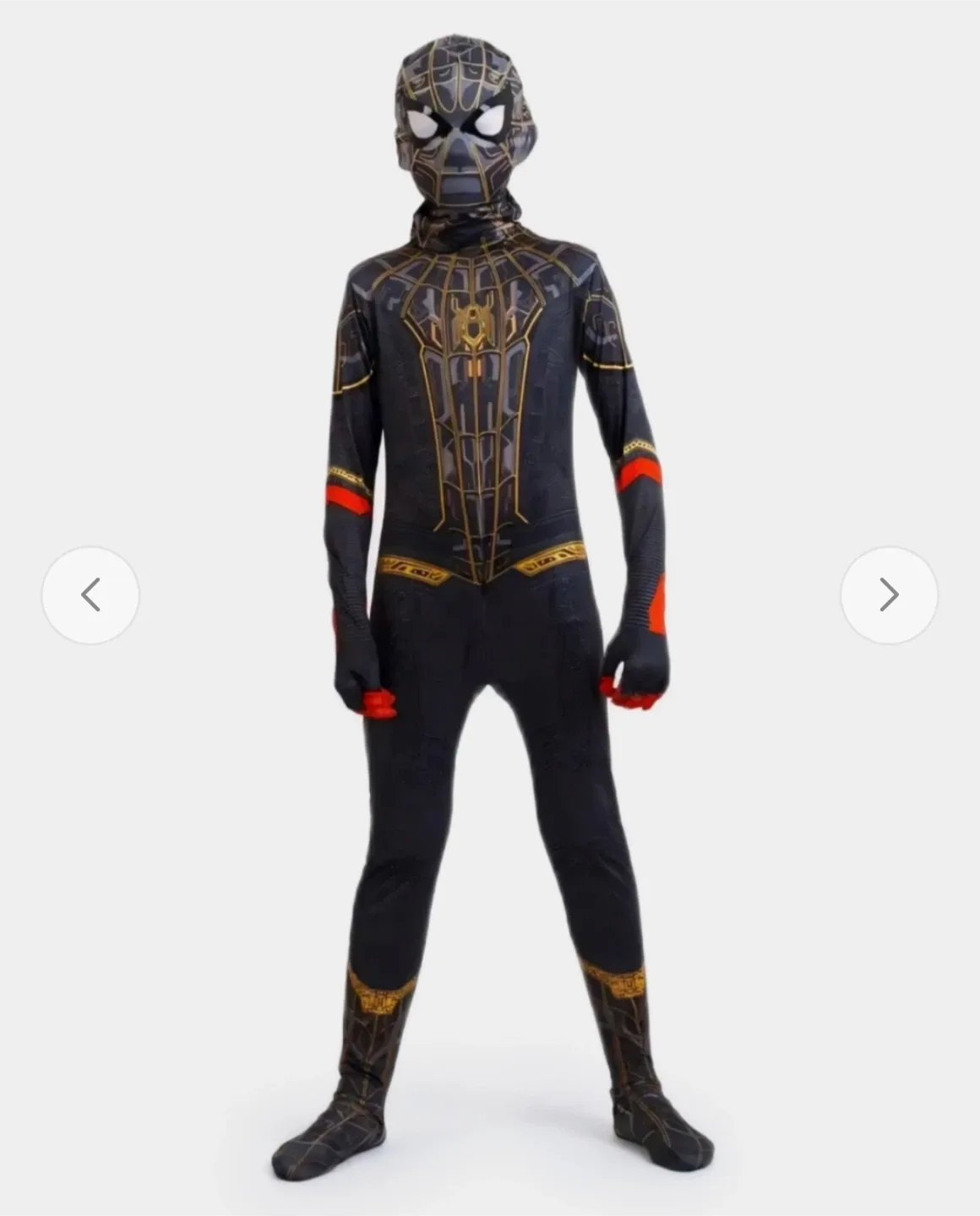 Spider-Man No Way Home Black & Gold Suit Costume thumbnail