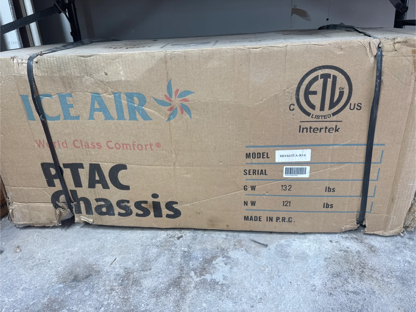 ICE AIR PTAC Chassis - Model 8RS1613-A-R14