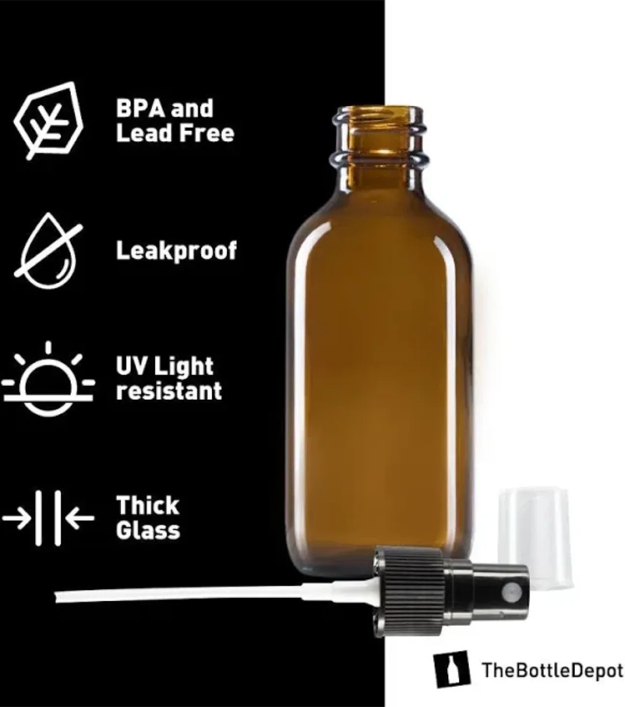 Amber Glass Spray Bottles Lot 23  - 2 oz image indicator(4)