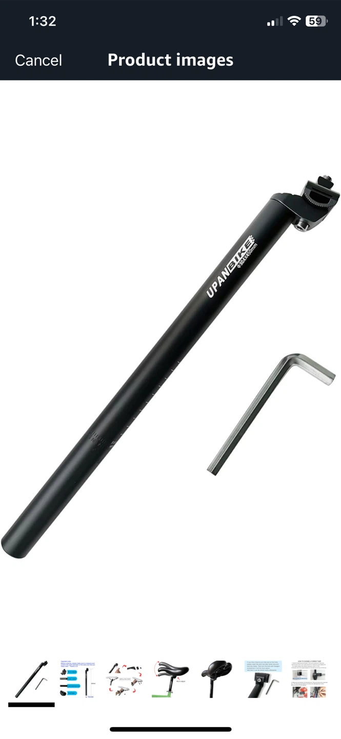 UPANBIKE Bicycle Seat Post with Micro Adjust (Brand New)