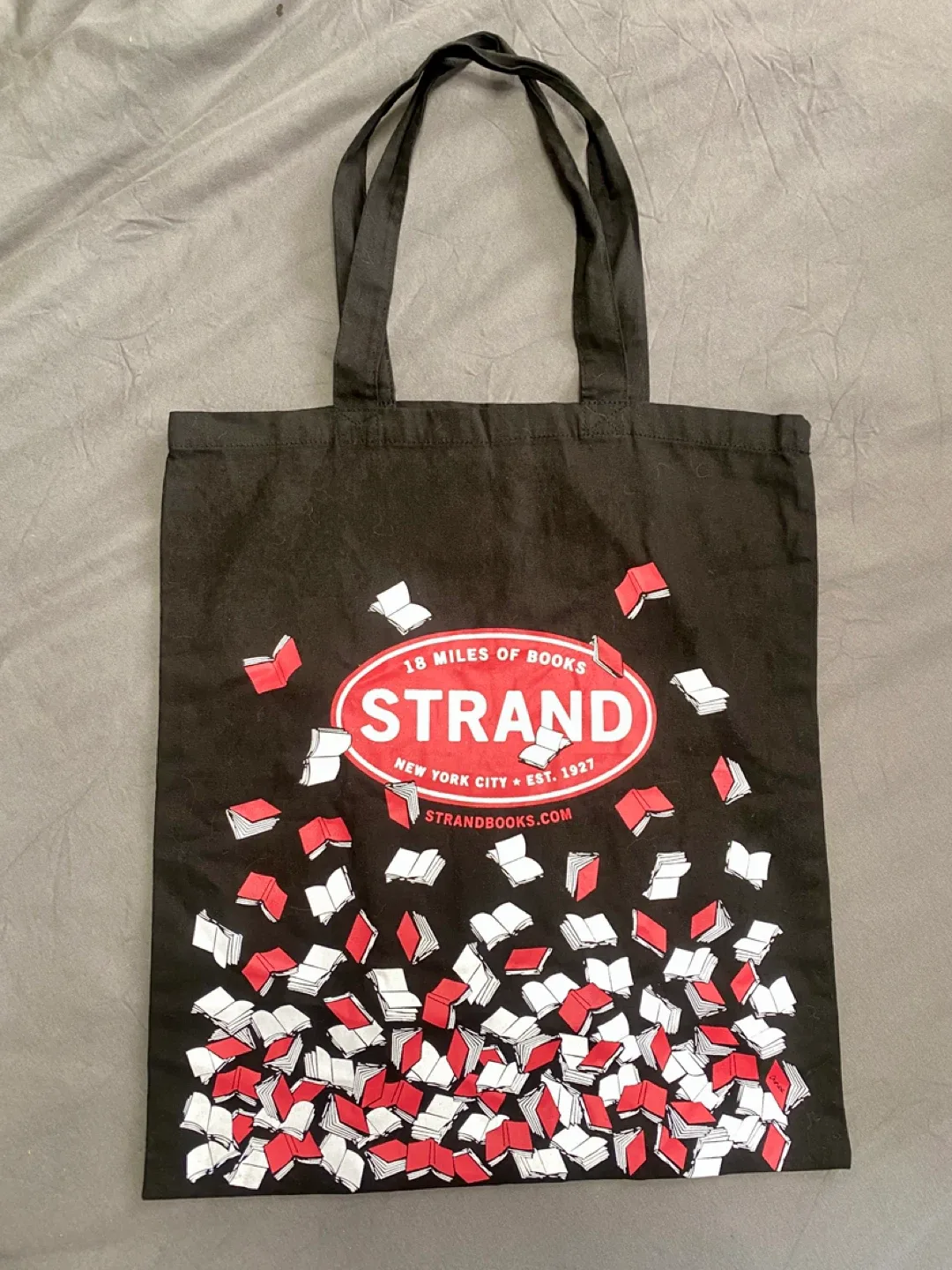 Strand Bookstore Black Tote Bag thumbnail