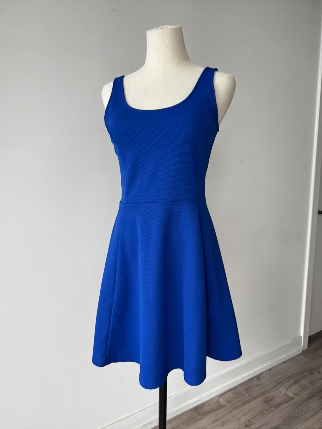 Blue Sleeveless Fit & Flare Dress thumbnail