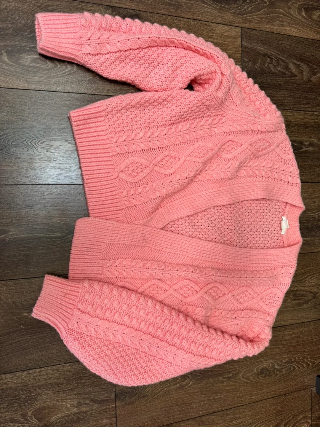 ✨ Chunky Knit Pink Cardigan – H&M (M) ✨ image indicator(2)
