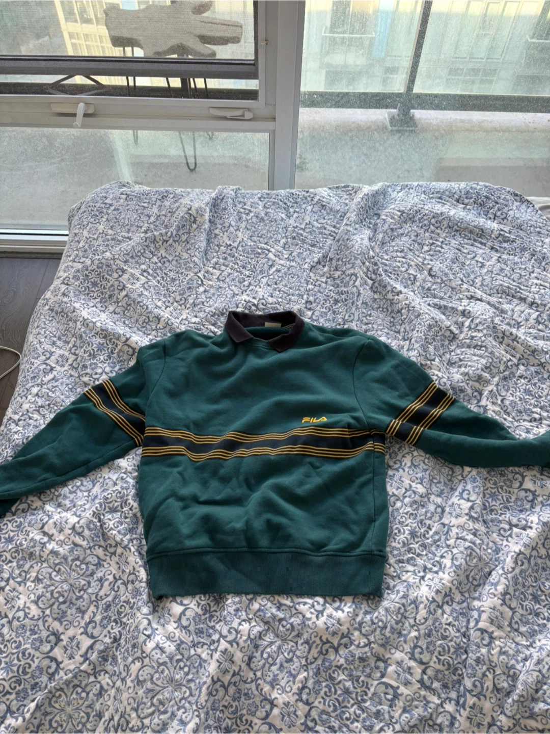 Fila Green Striped Pullover