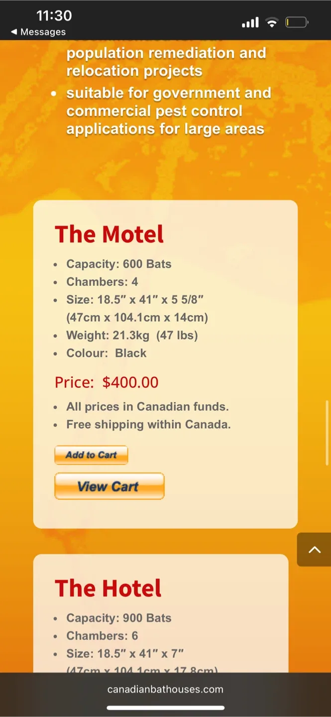 Canadian Bat Houses - The Motel image indicator(2)
