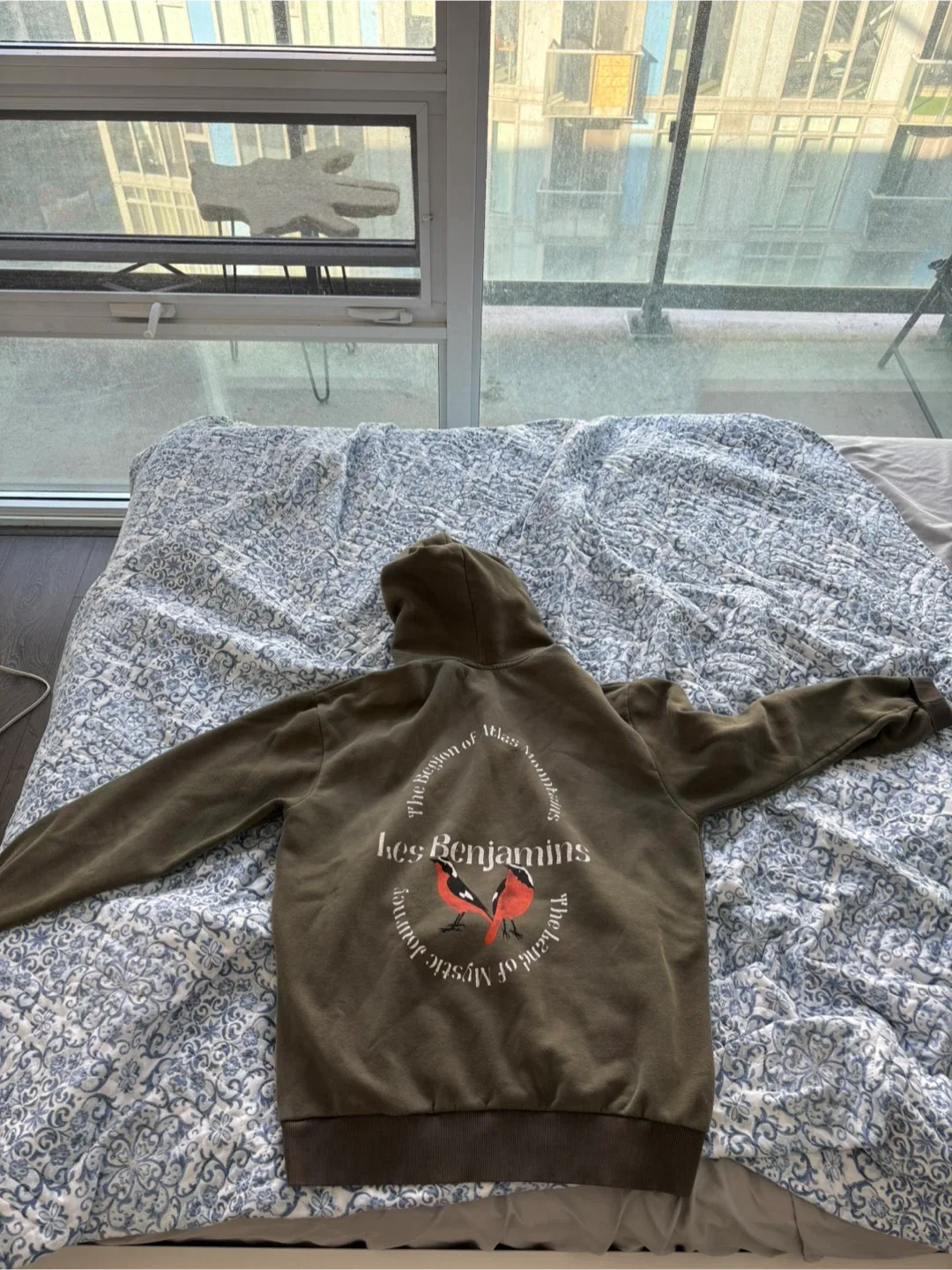 Les Benjamins Olive Green Hoodie image indicator(2)