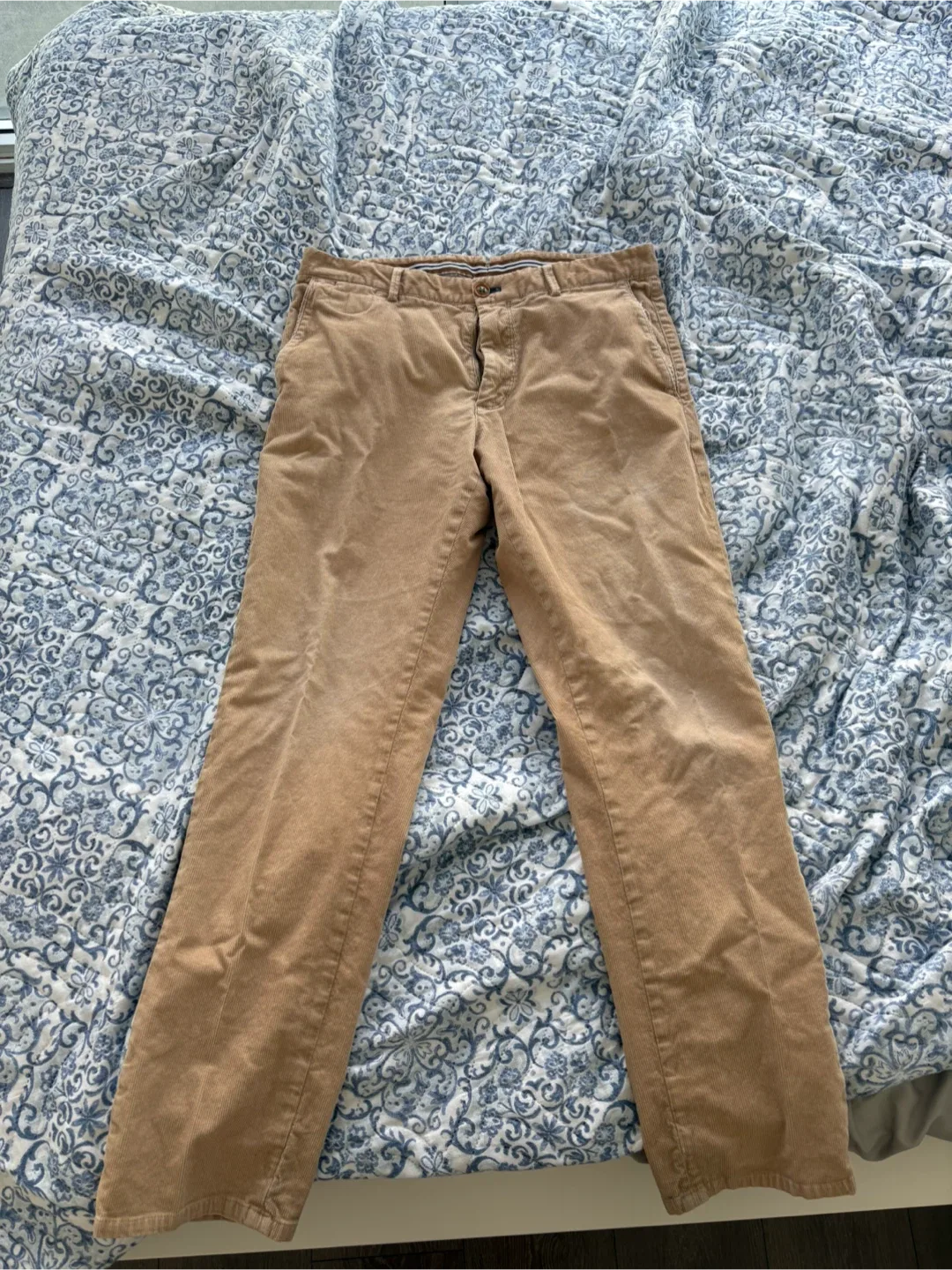 Massiomo Dutti Tan Corduroy Pants thumbnail