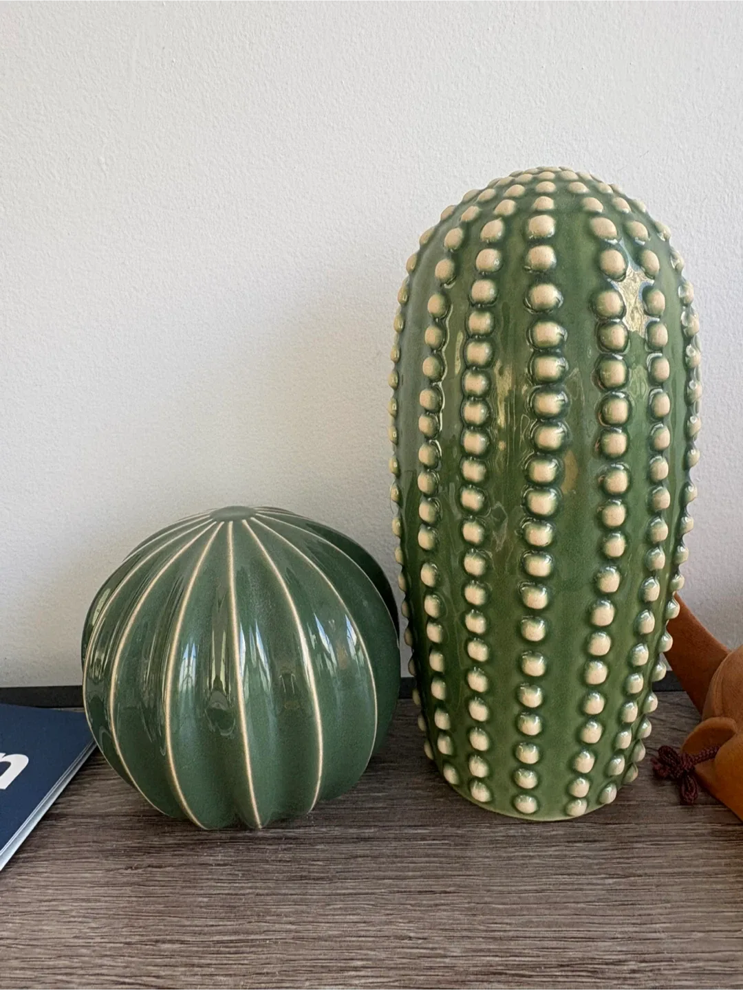 Green Decorative Cactus Ceramic Vases thumbnail