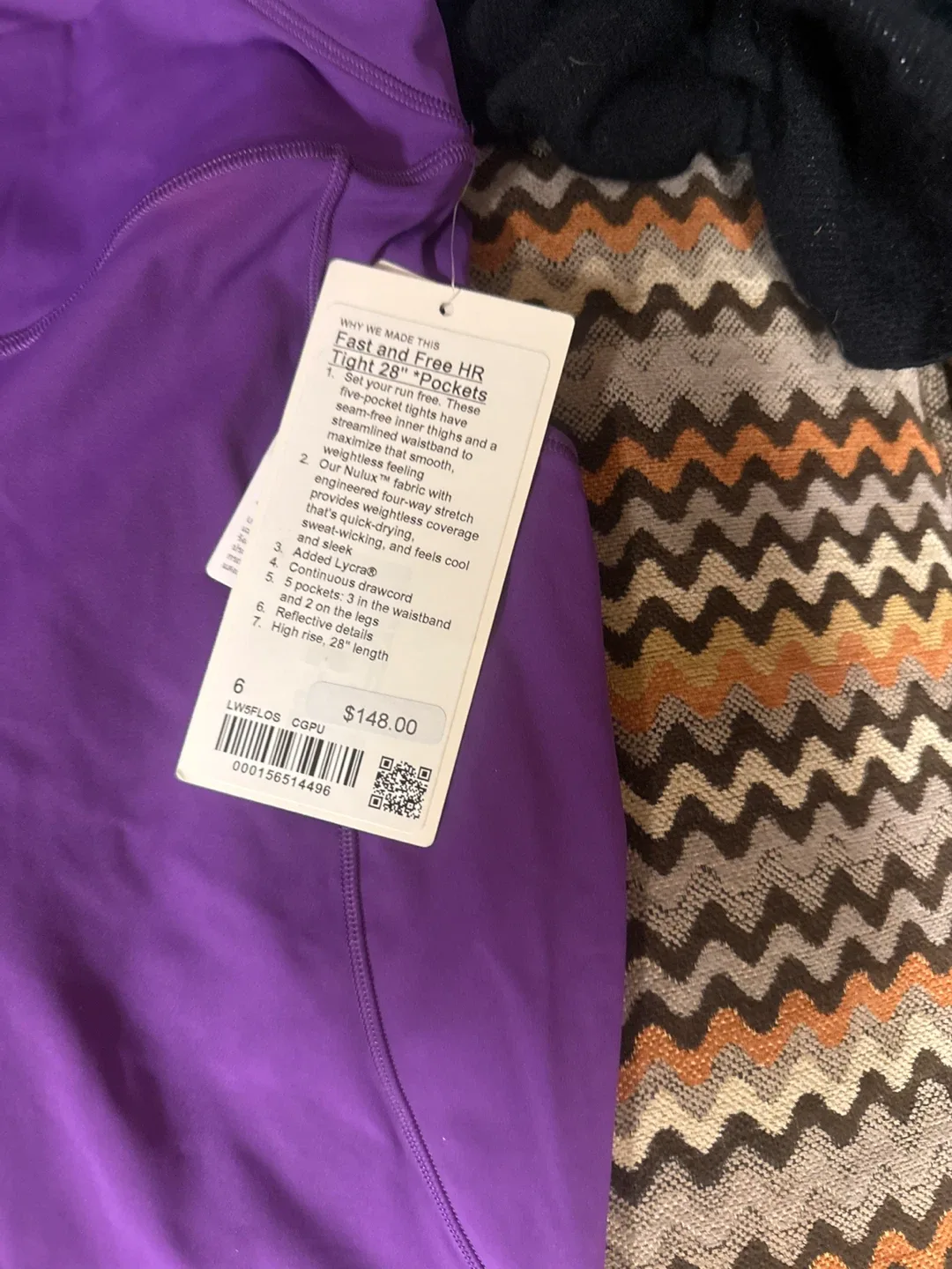 Lululemon Fast and Free HR Tight 28" Pockets - Size 6 image indicator(2)