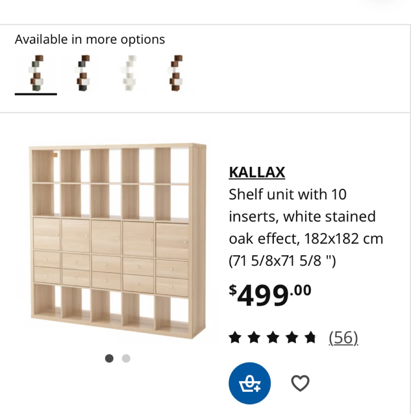 IKEA Kallax Shelf Unit with 10 Inserts - photo 3