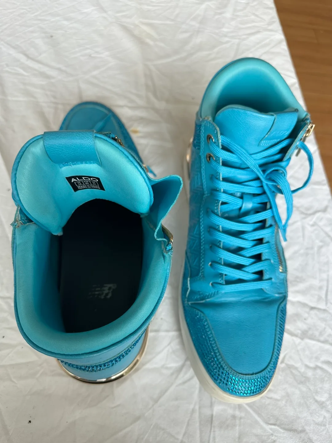 Aldo Blue High Top Sneakers 12 thumbnail
