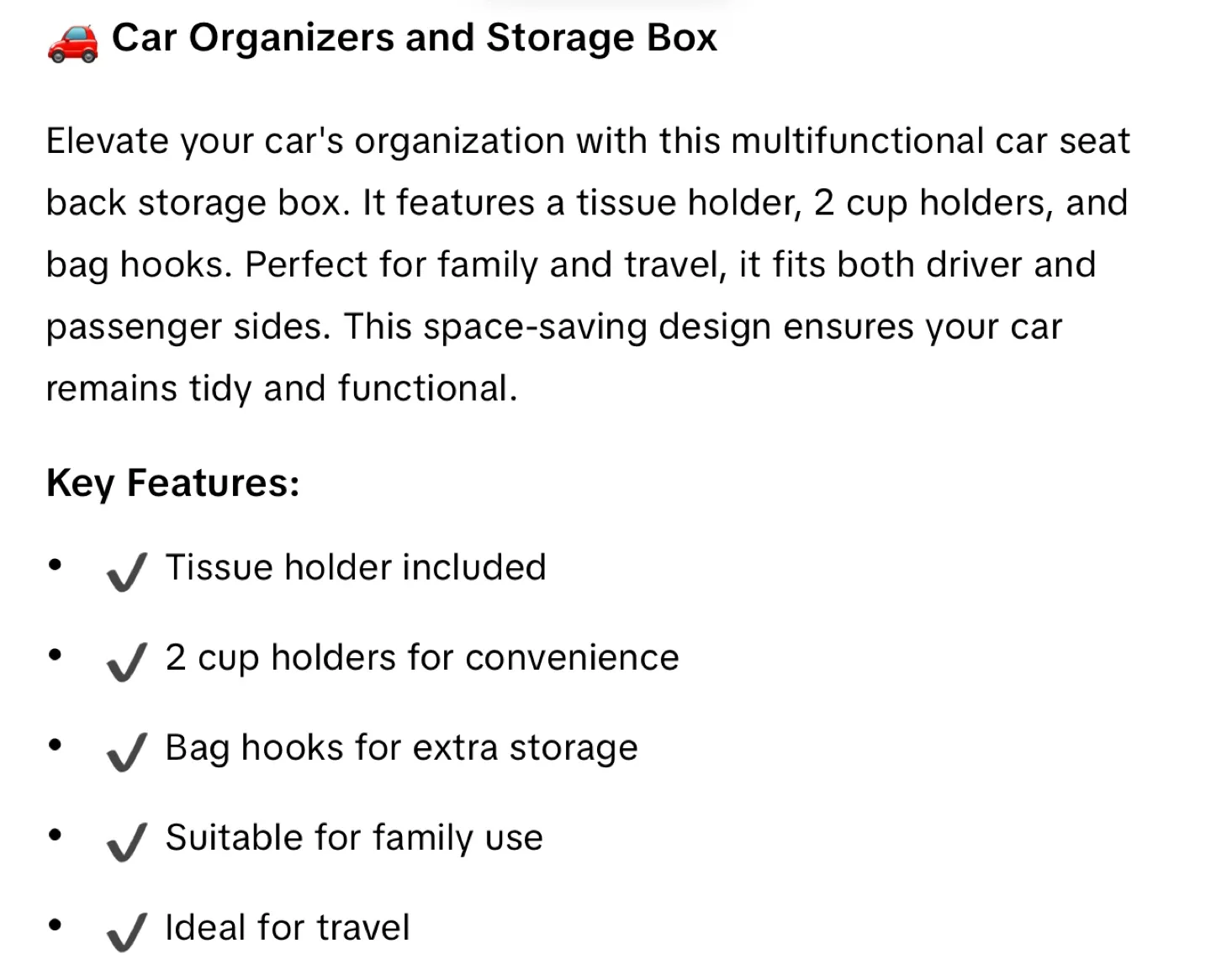 Trendyvoo Car Organizer and Storage Box - Like New! image indicator(6)