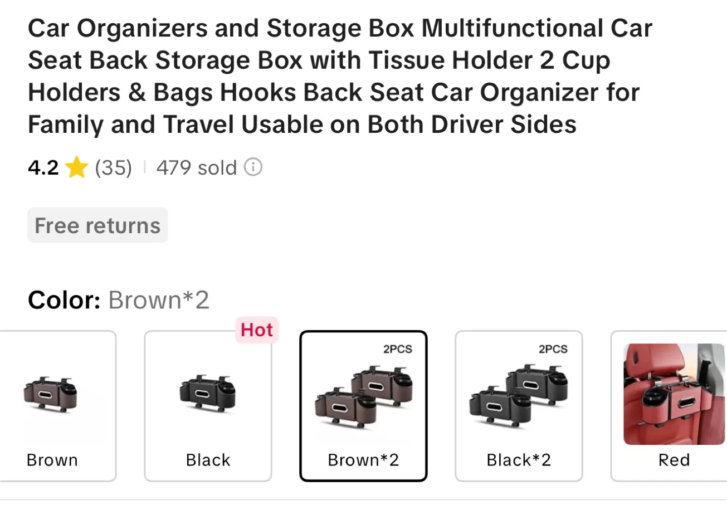 Trendyvoo Car Organizer and Storage Box - Like New! image indicator(8)