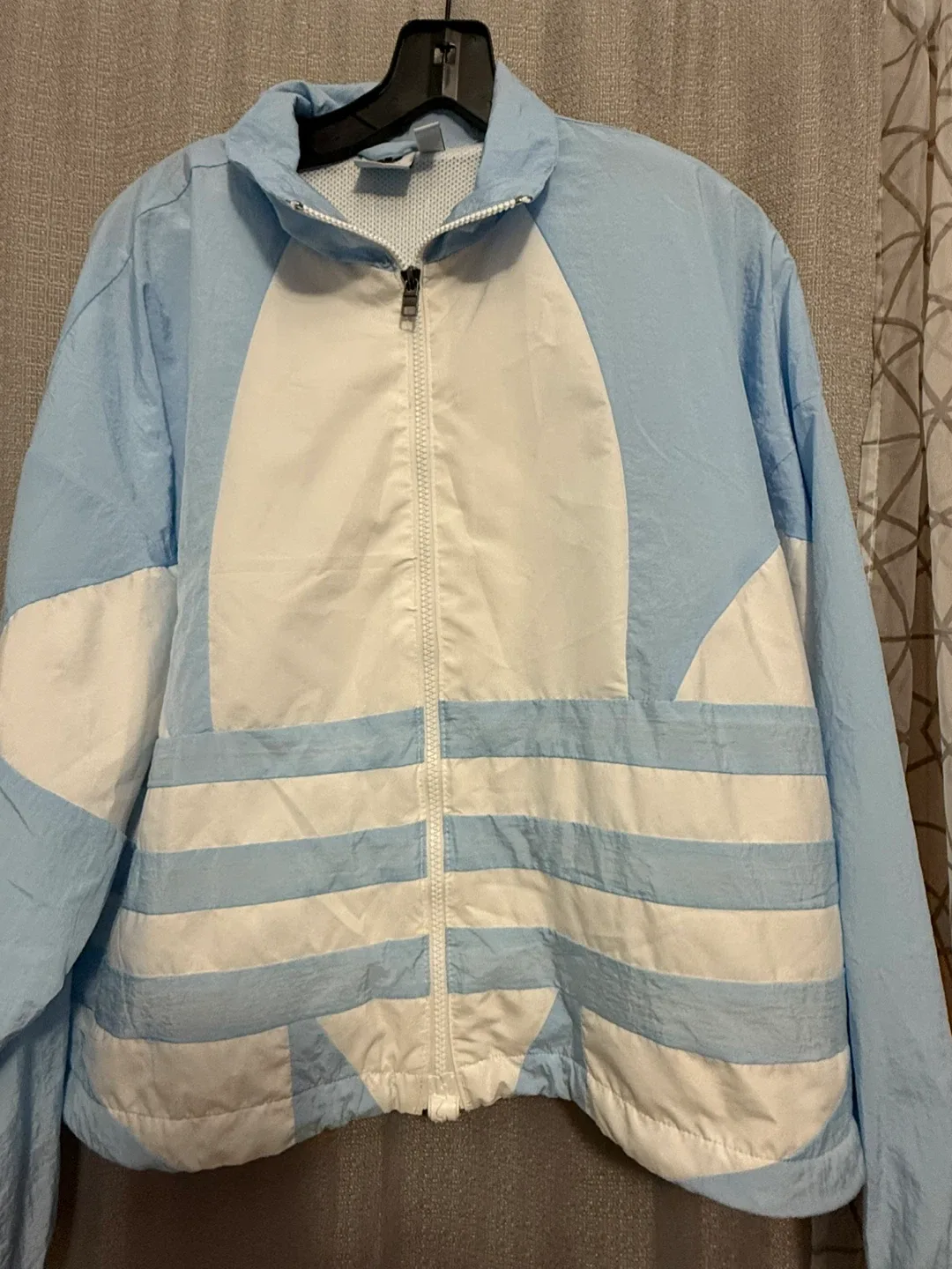 Adidas Trefoil Jacket, Blue & White, Size L