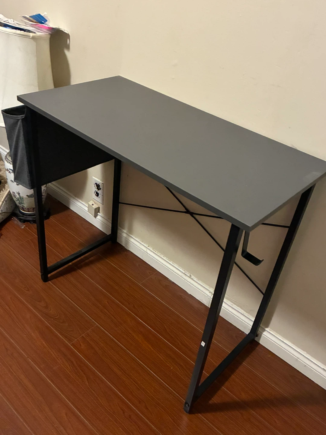 Grey Desk and a lamp - photo 2
