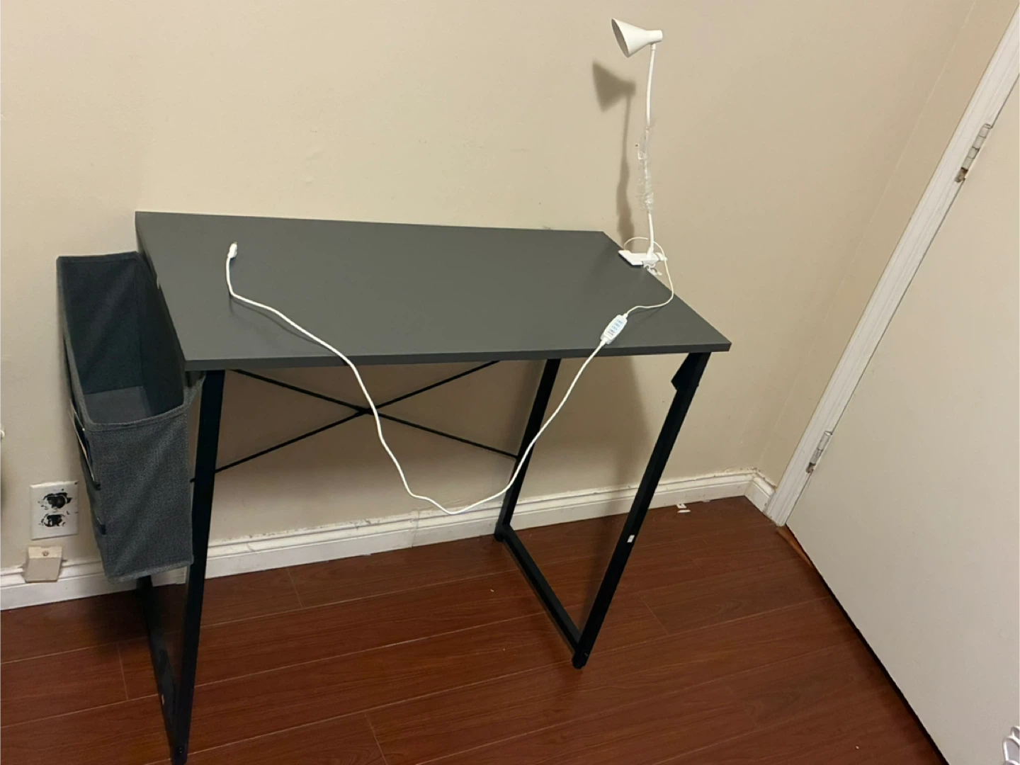 Grey Desk and a lamp - photo 3