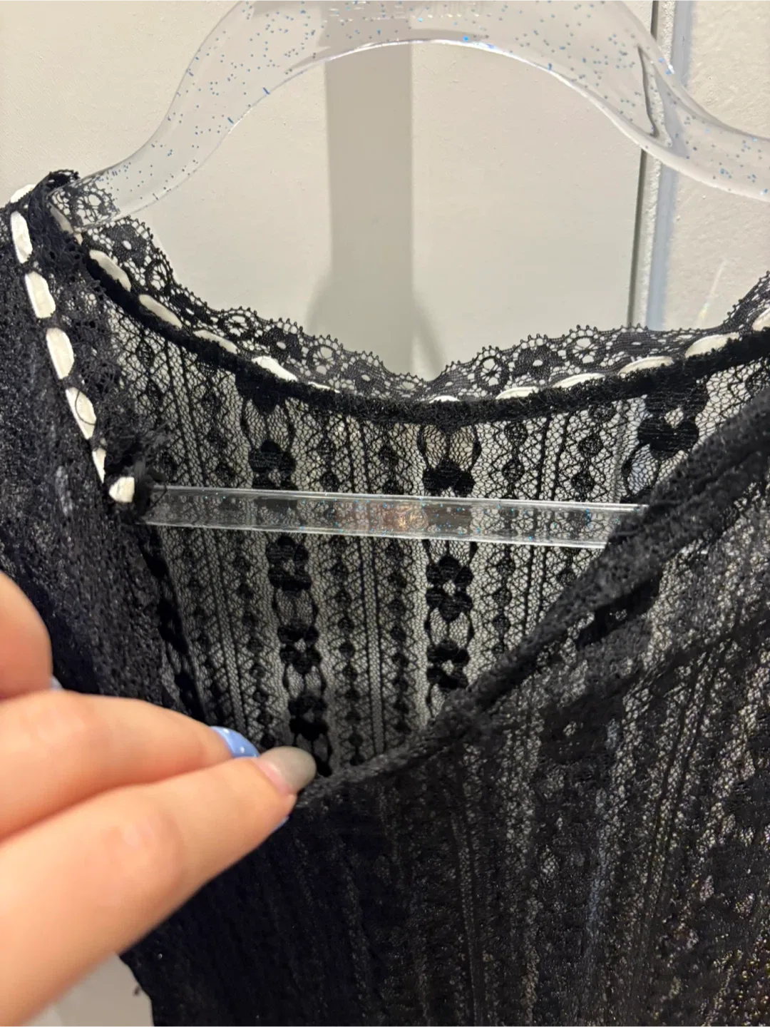 Motelrocks Black Lace Top - Size Small image indicator(4)