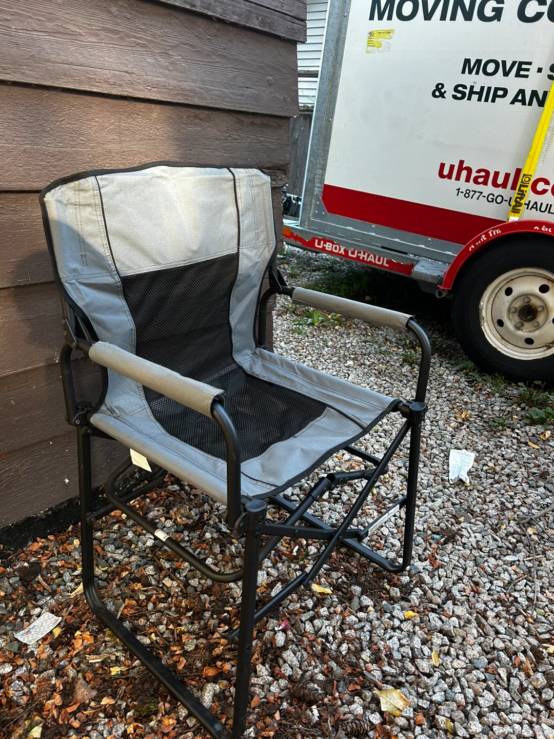 Folding Camping Chair - Grey & Black - photo 3