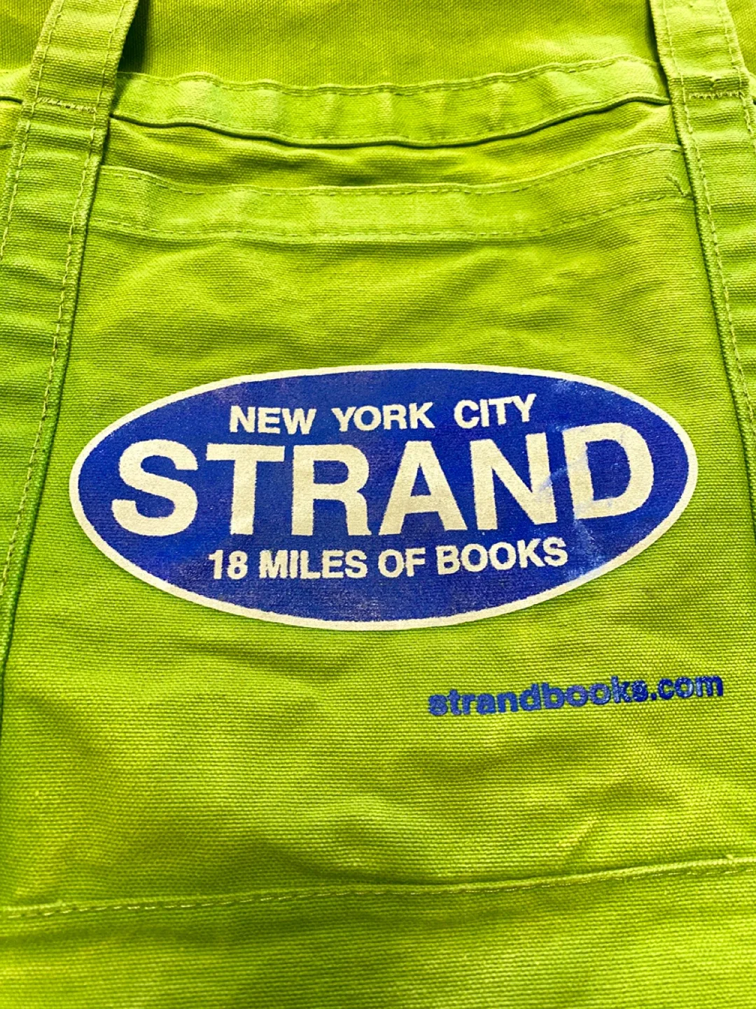 Strand Book Store Lime Green Tote Bag image indicator(2)
