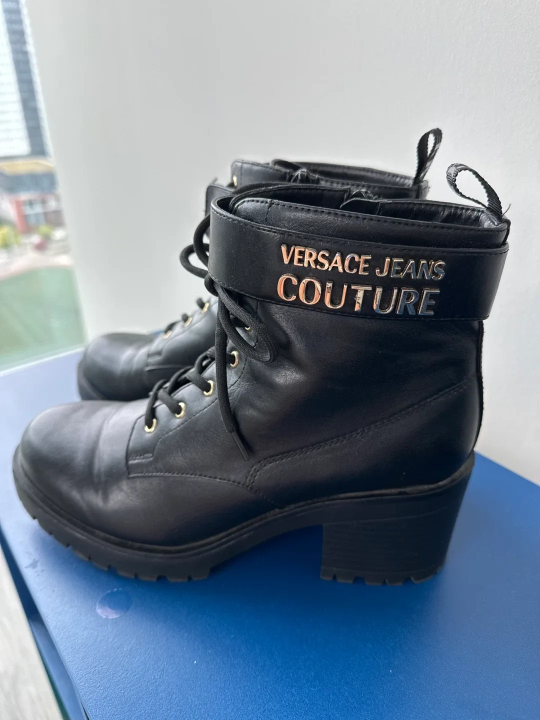 Versace Jeans Couture Black Boots size 40 but fits well for 38 thumbnail