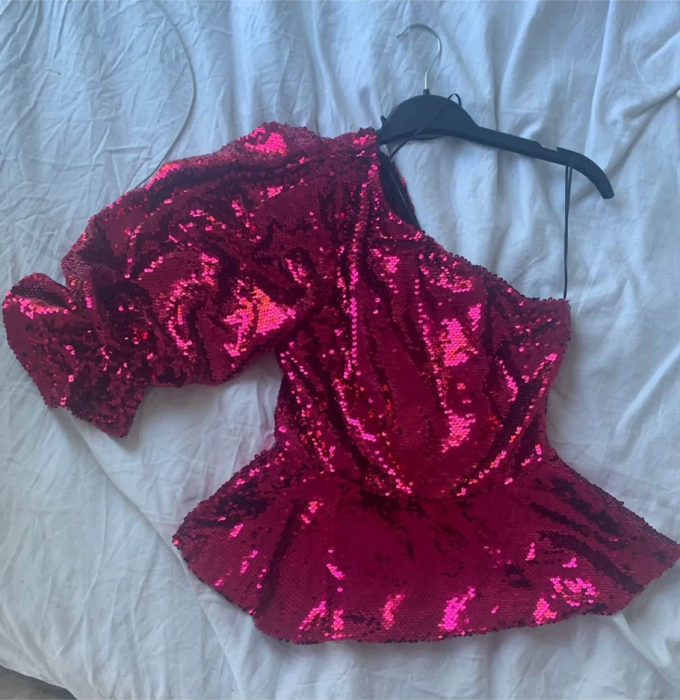 Sequin One-Shoulder Top - Size S thumbnail