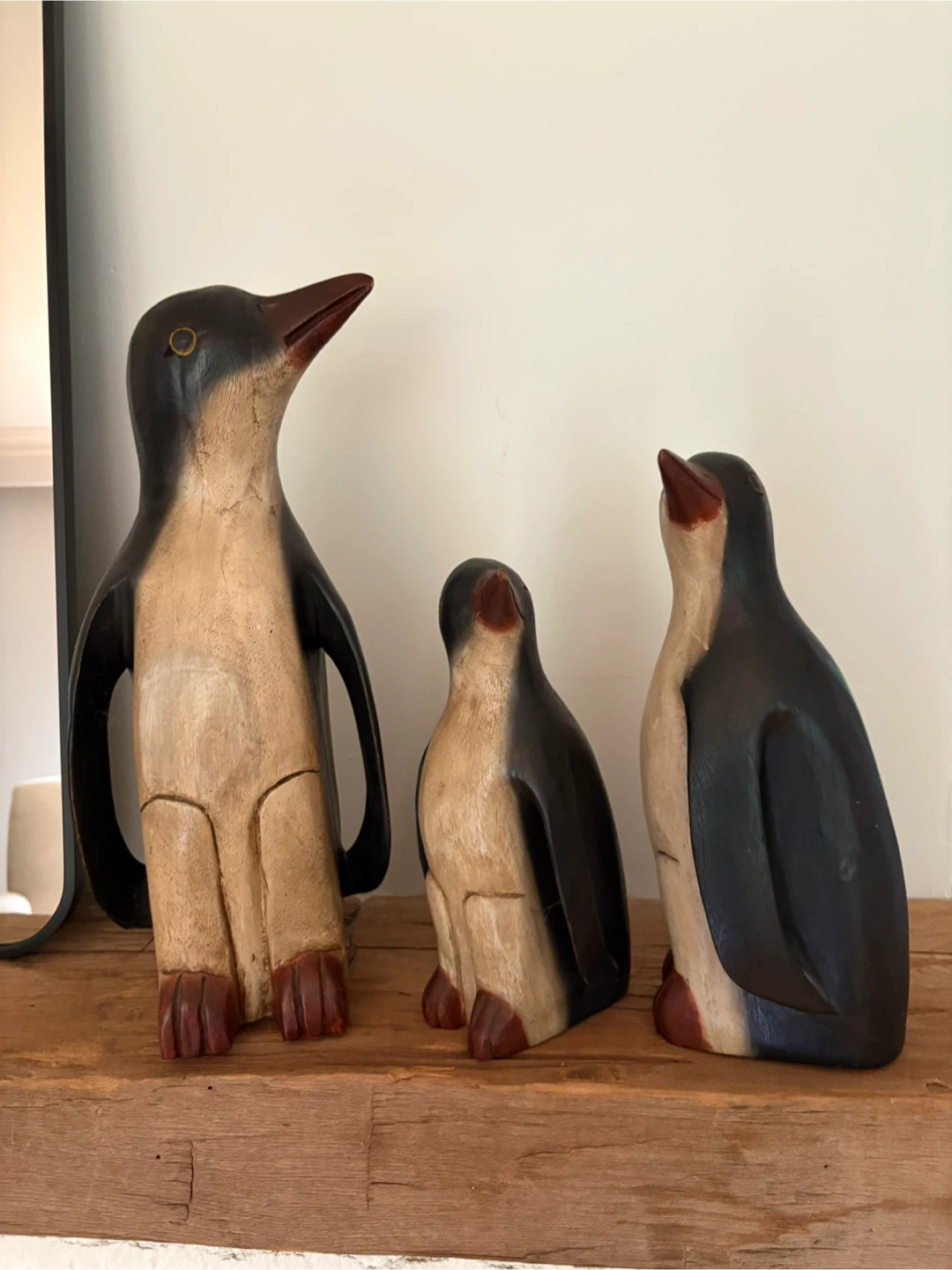 Penguin Family Wooden Figurines