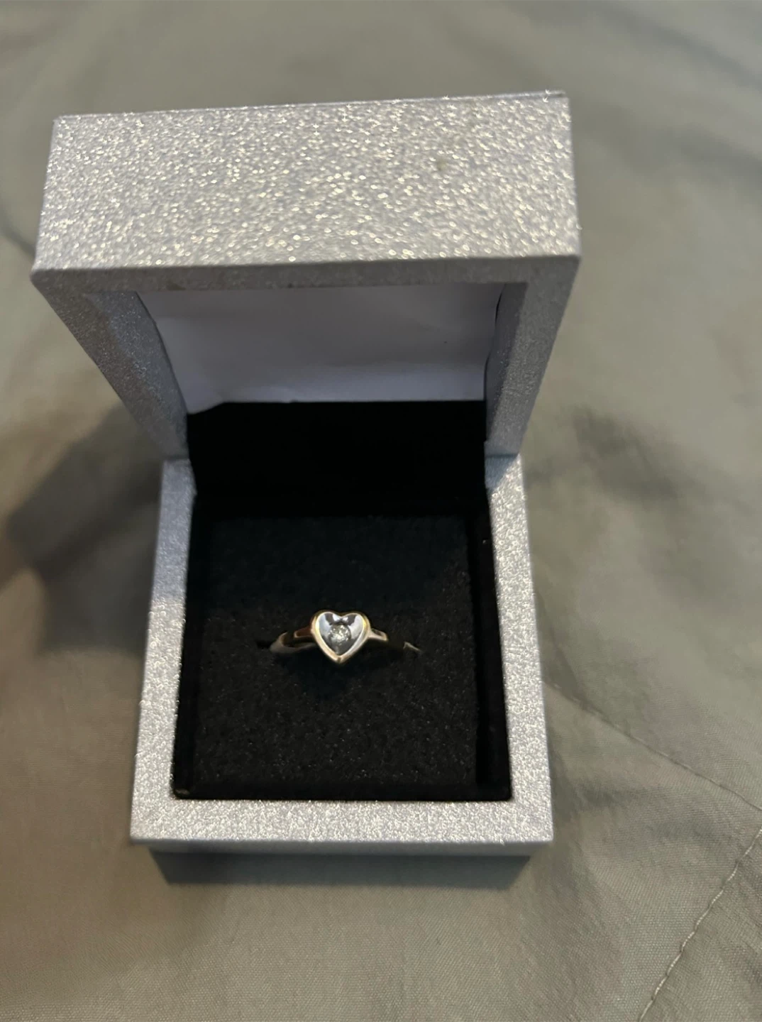 Heart Shaped Ring with Diamond
