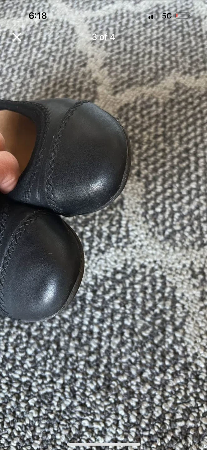 Clarks Black Leather Ballet Flats - photo 3