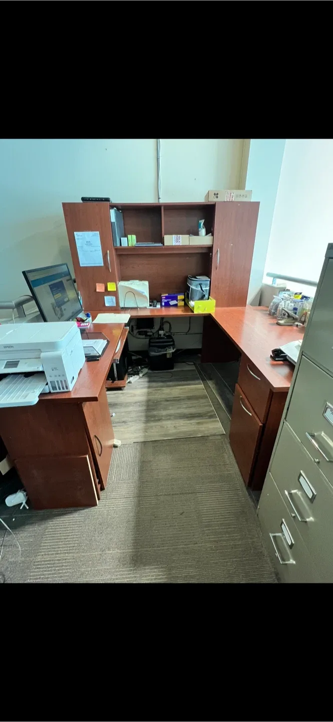 Free Office Desk with Hutch thumbnail