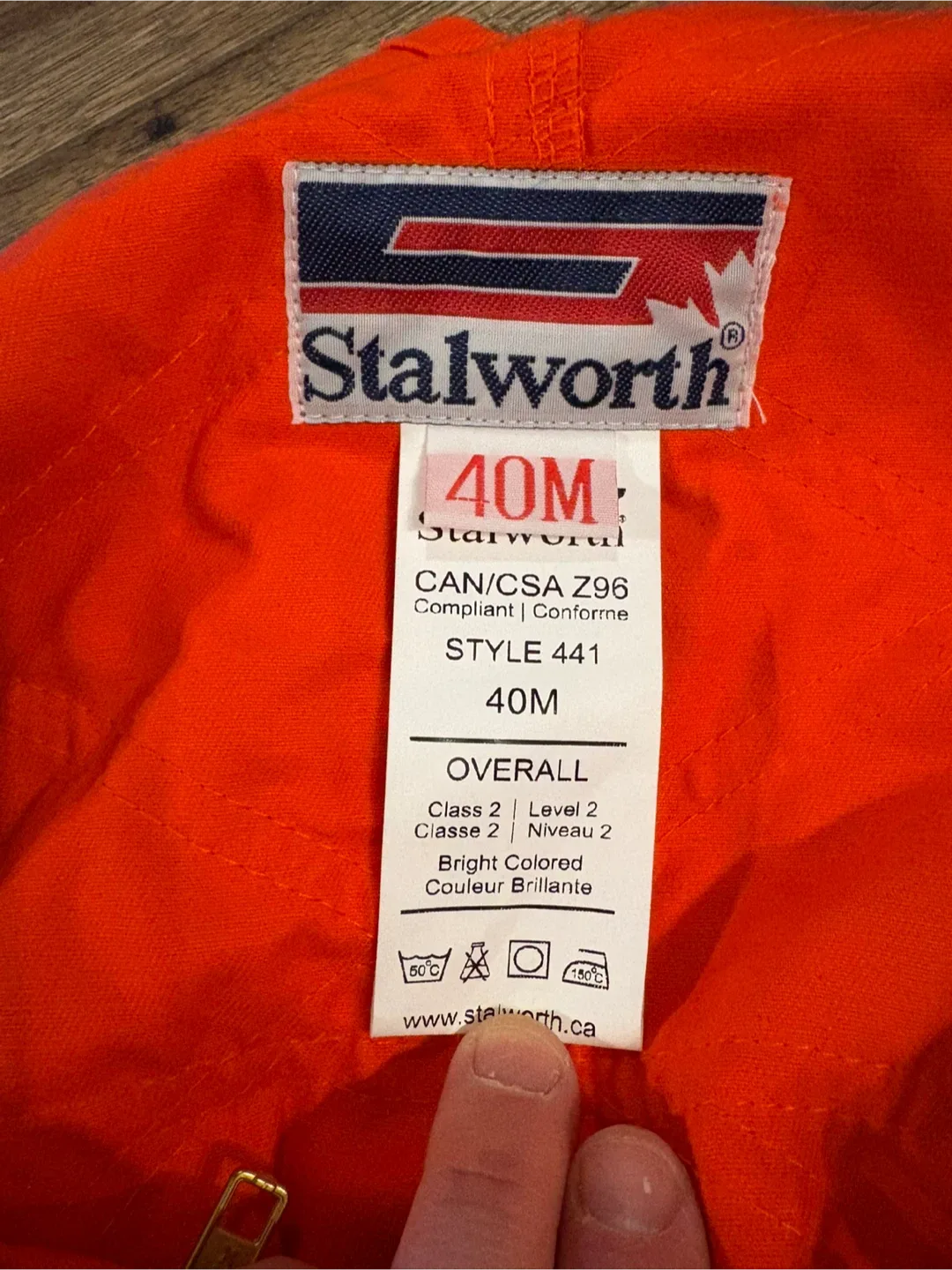 Stalworth 40M Orange Safety Overalls image indicator(3)