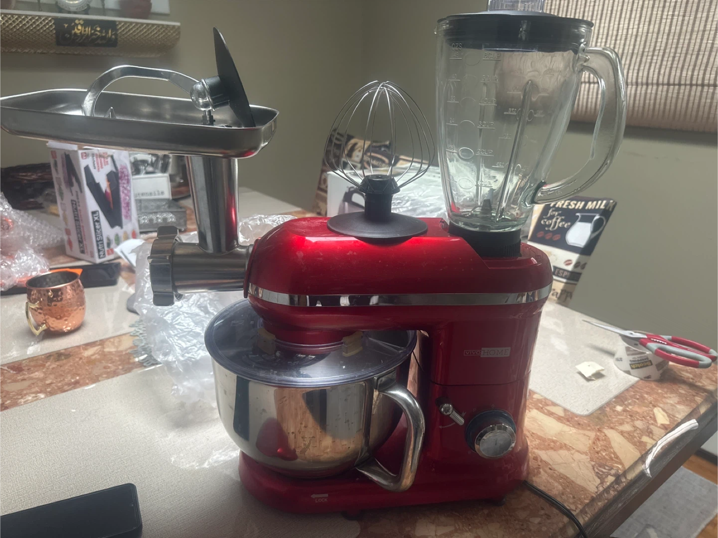 VIVO HOME Red Stand Mixer
