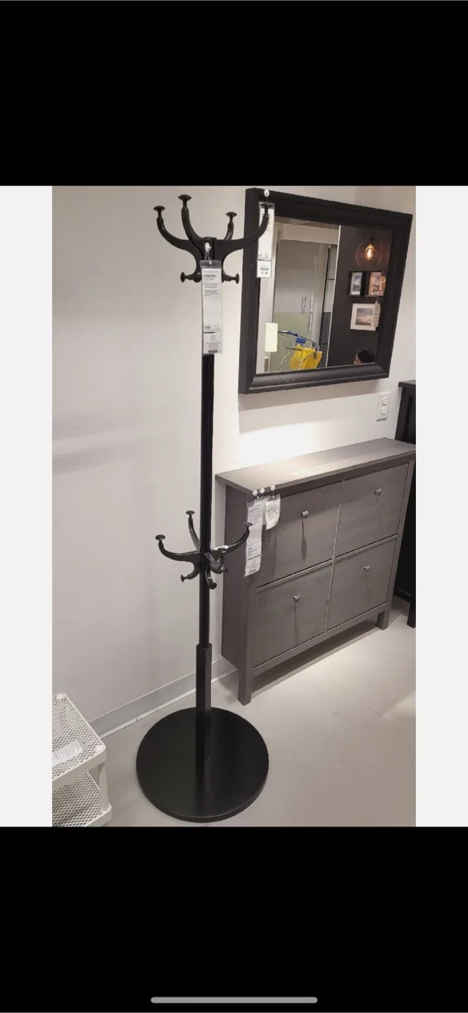 IKEA Coat Rack - Black Metal thumbnail