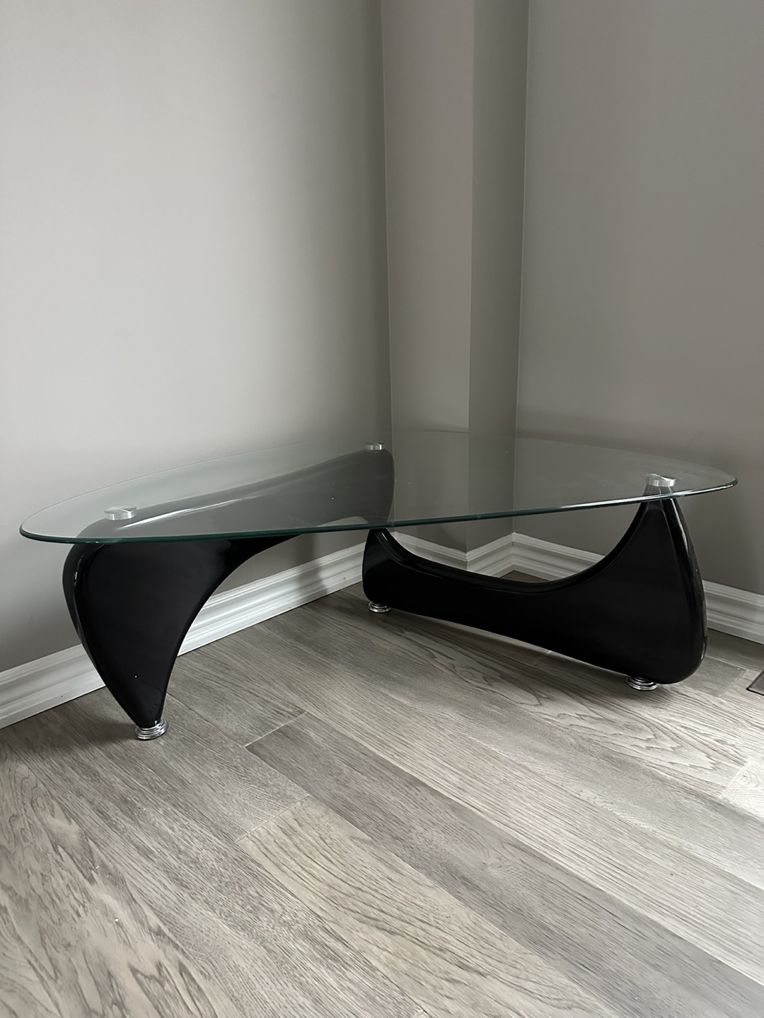 Glass top coffee table