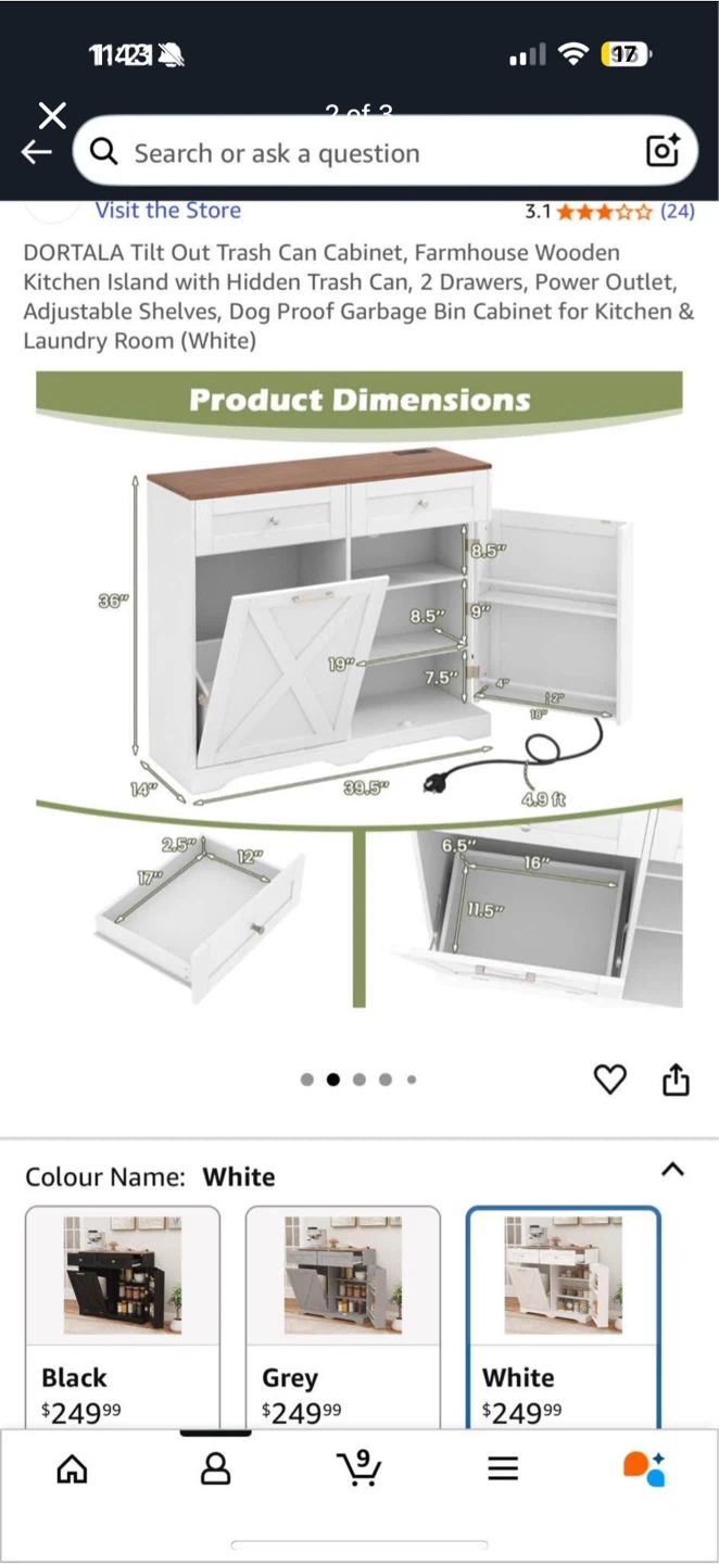 Kitchen island/tilt out garbage furniture - photo 2