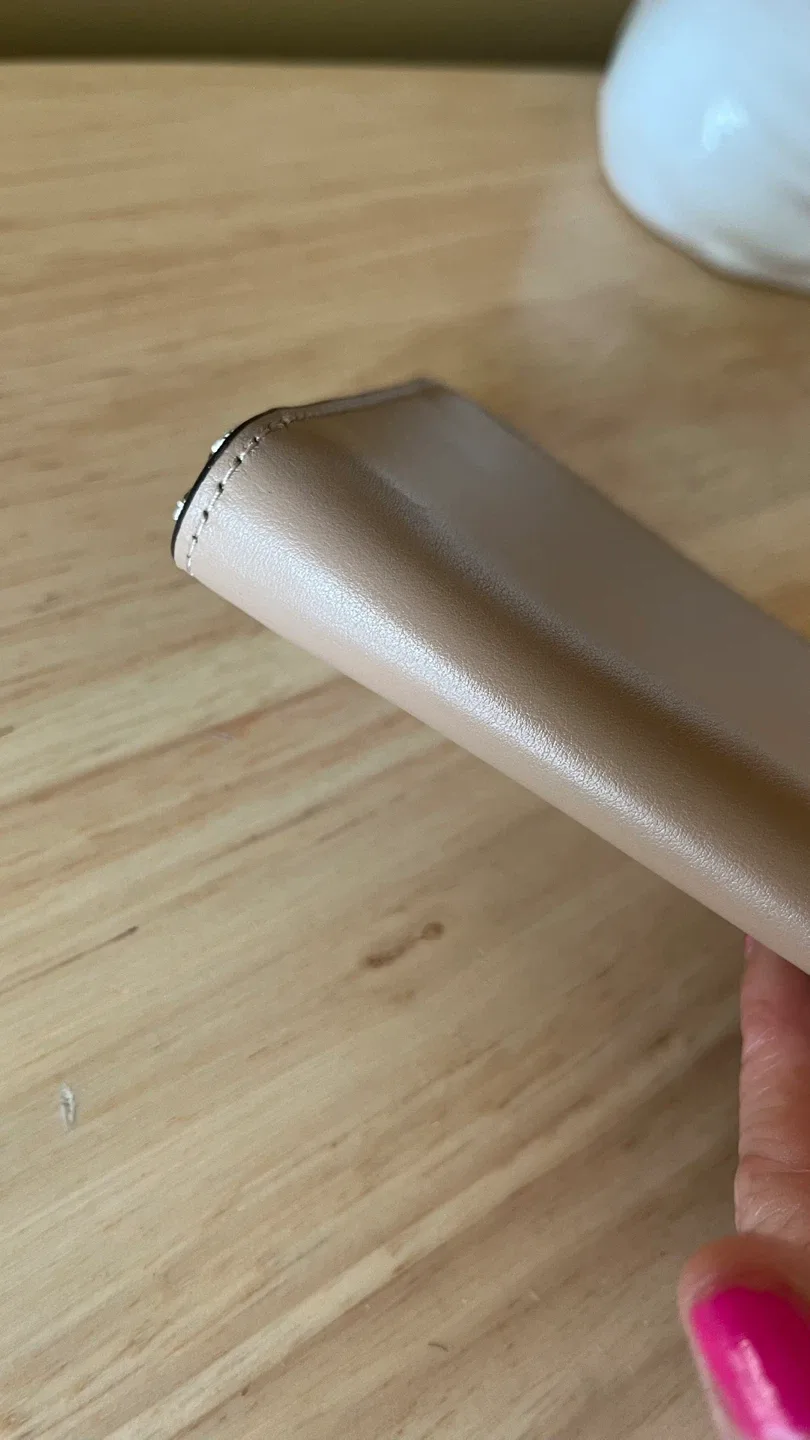 Coach Beige Leather Zip Around Wallet image indicator(7)