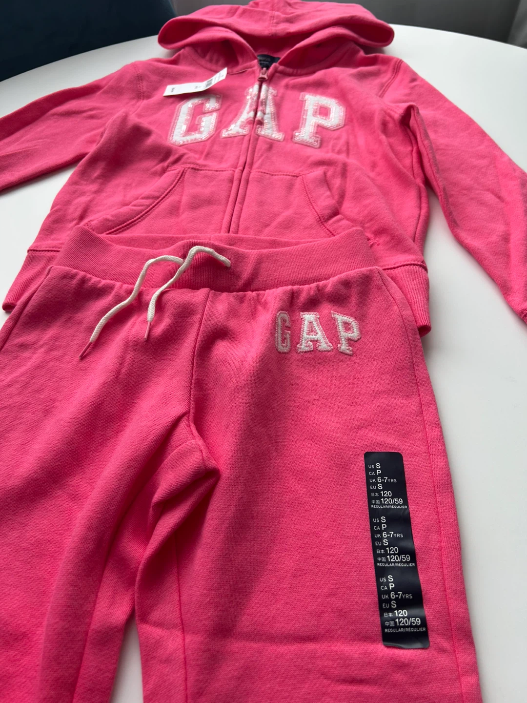 New GAP Kids Pink Hoodie & Sweatpants Set - Size S (6-7) - photo 4
