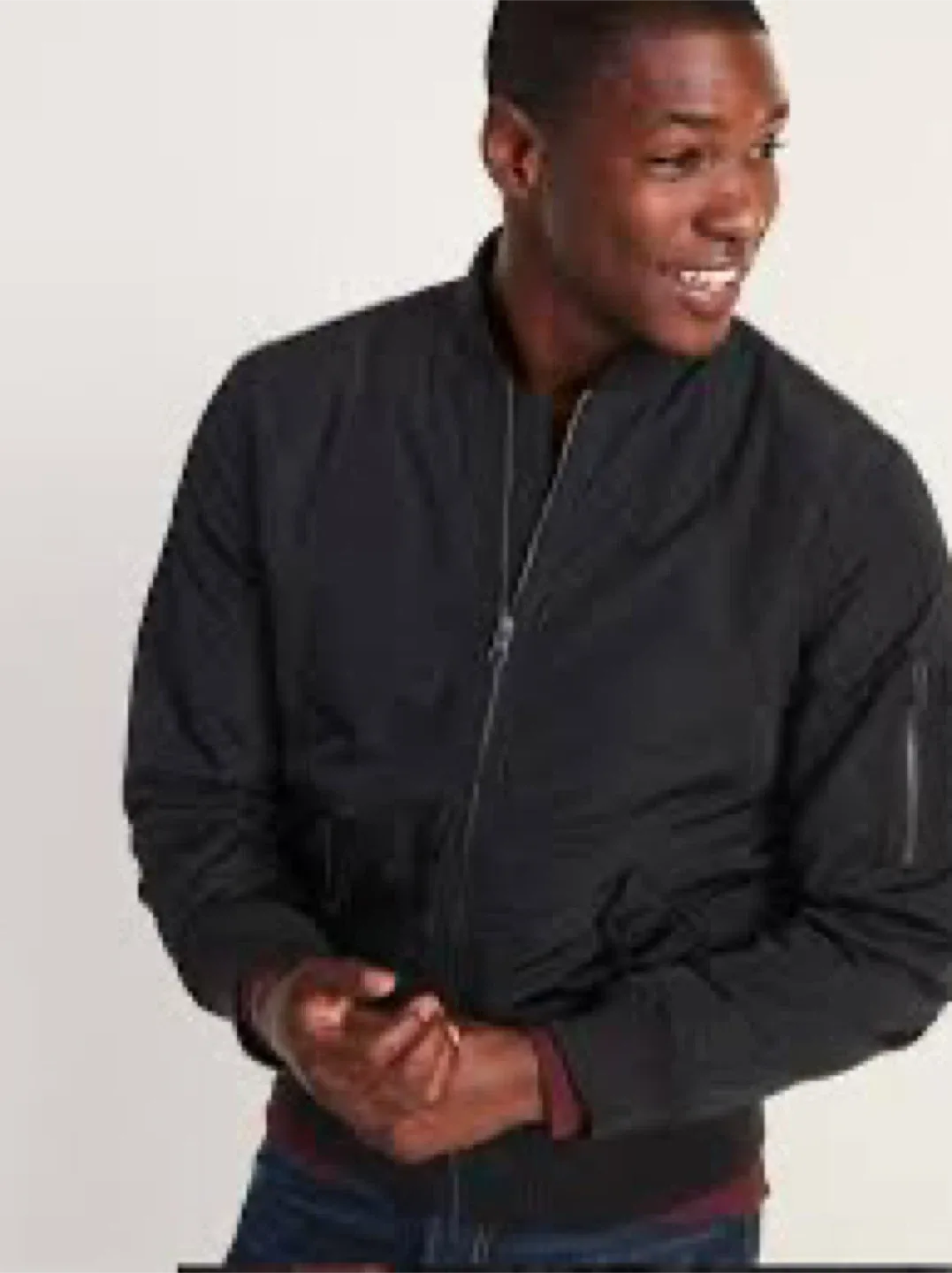 Old Navy Black Bomber Jacket image indicator(2)