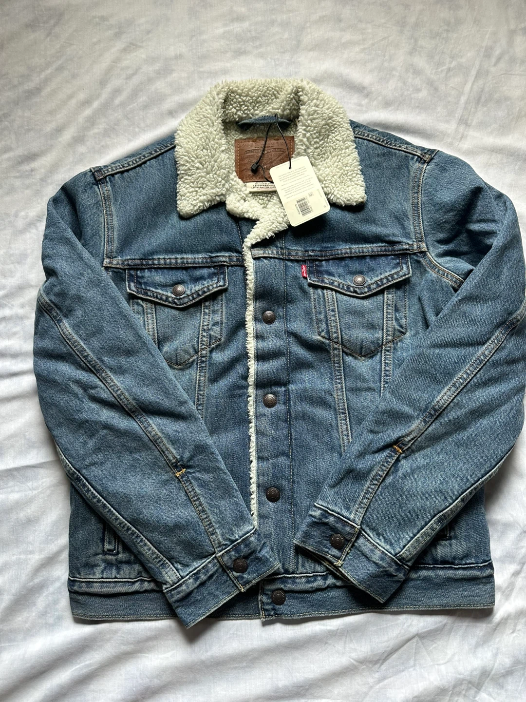 Levi's Denim Sherpa Trucker Jacket, Size S - photo 2