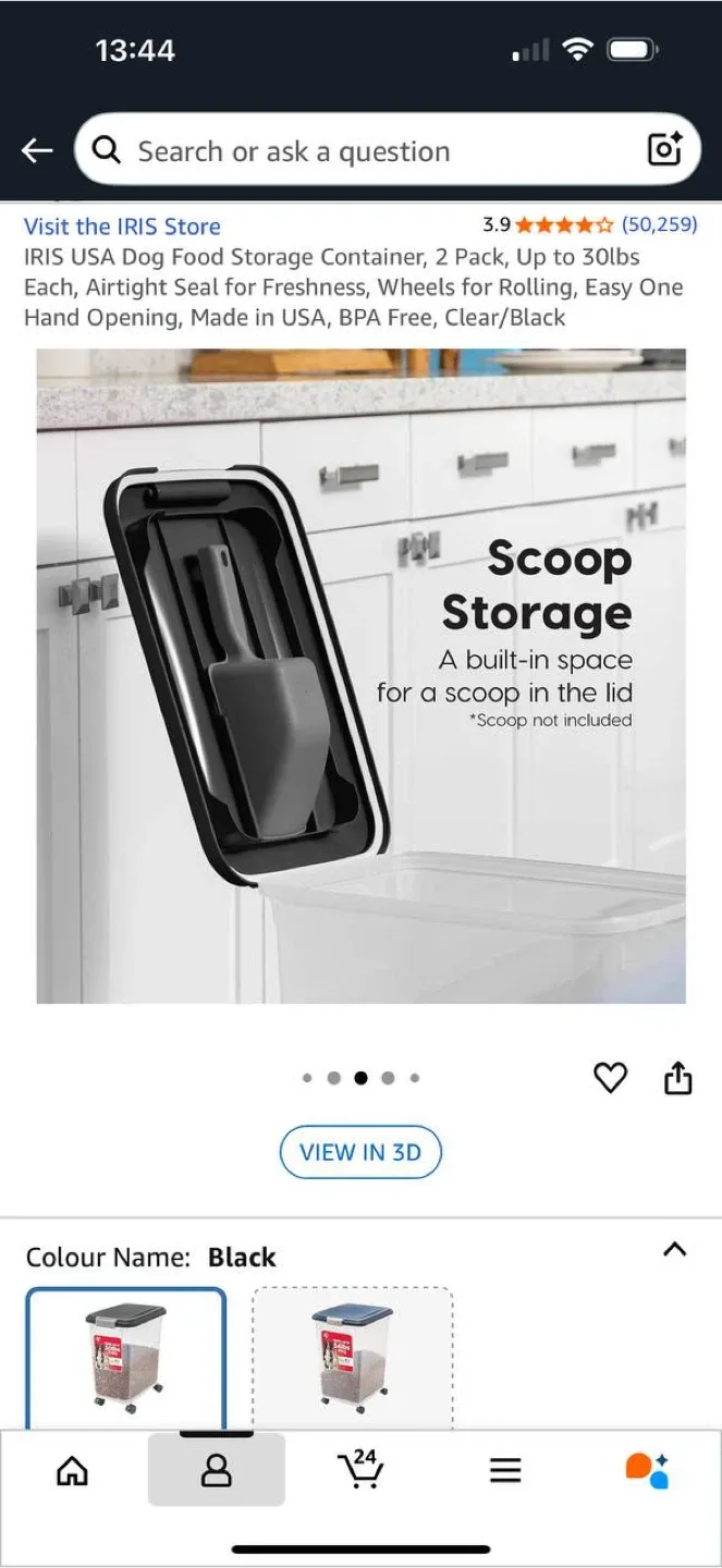 IRIS USA Dog Food Storage Container – 2 Pack (30 lbs each) 🐾 image indicator(6)