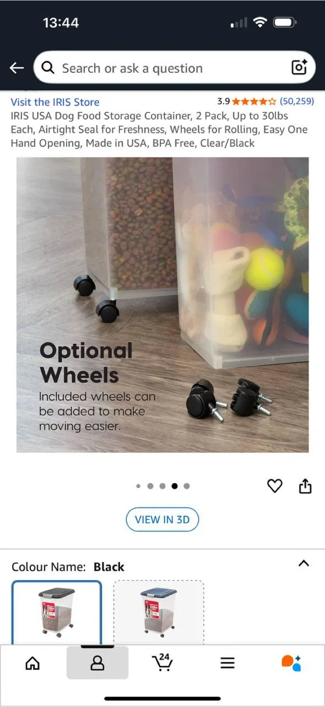 IRIS USA Dog Food Storage Container – 2 Pack (30 lbs each) 🐾 image indicator(8)