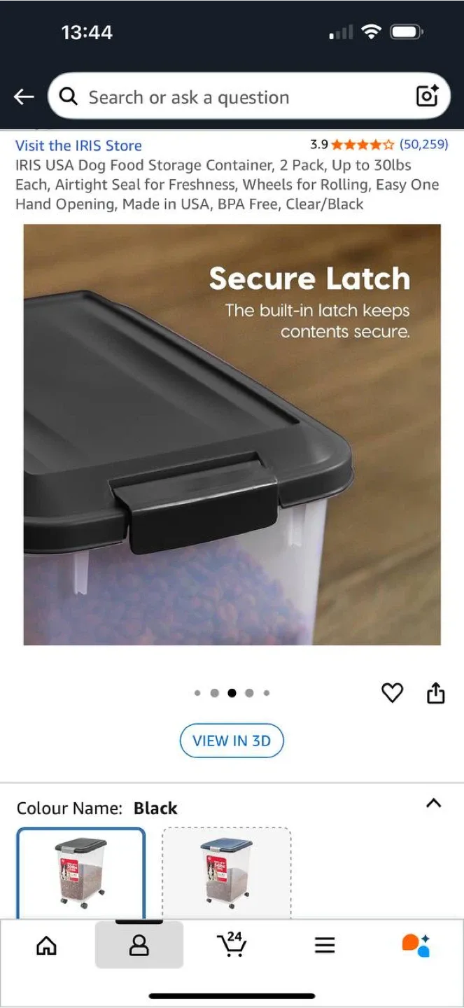 IRIS USA Dog Food Storage Container – 2 Pack (30 lbs each) 🐾 image indicator(7)