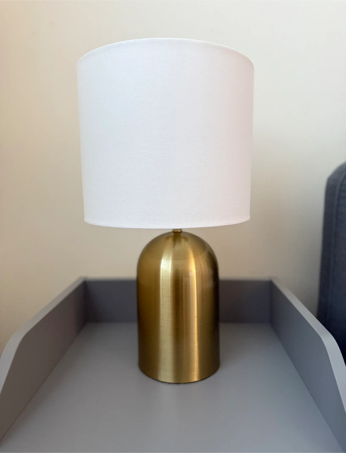 Gold Accent Lamp with White Shade - photo 3