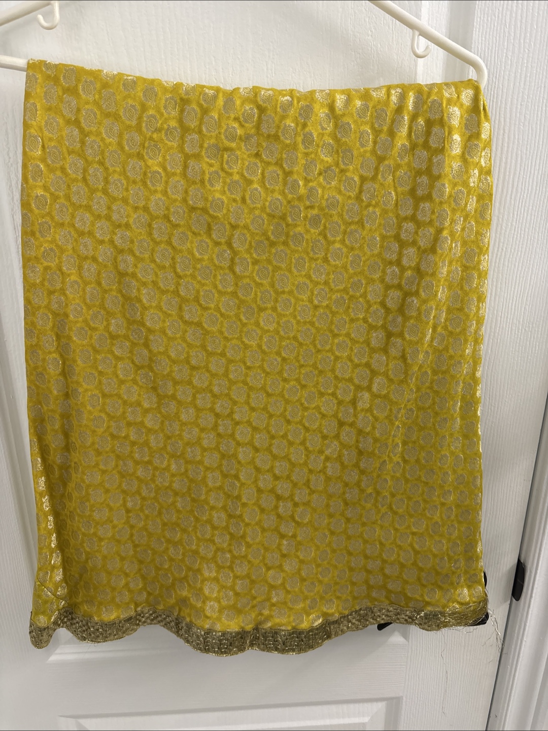 Yellow & Navy Blue Embellished Salwar Kameez - photo 4