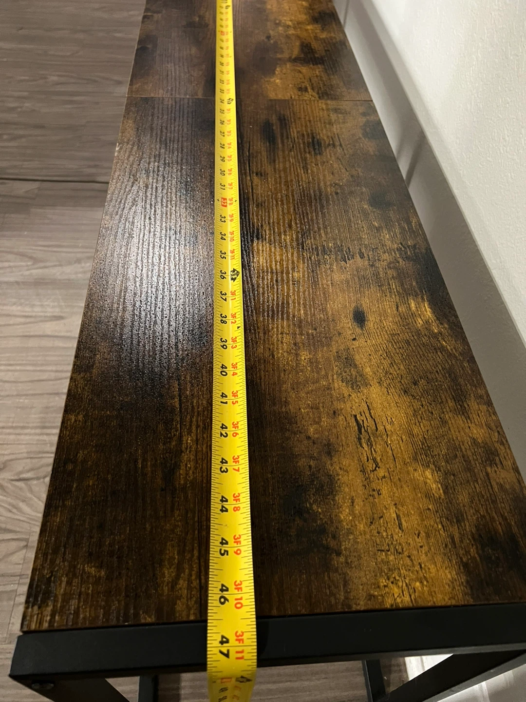 Wood and Metal Bench - 46" Long - photo 2