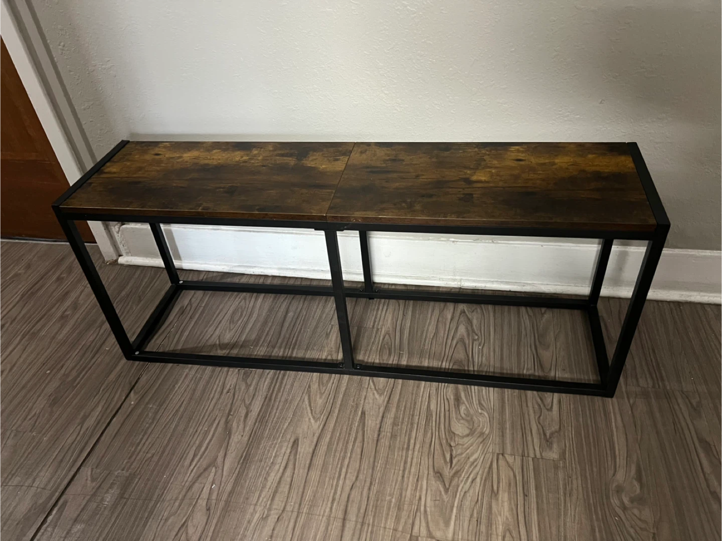Wood and Metal Bench - 46" Long