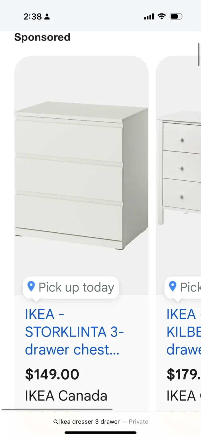 IKEA STORLINTA 3-Drawer Chest image indicator(2)