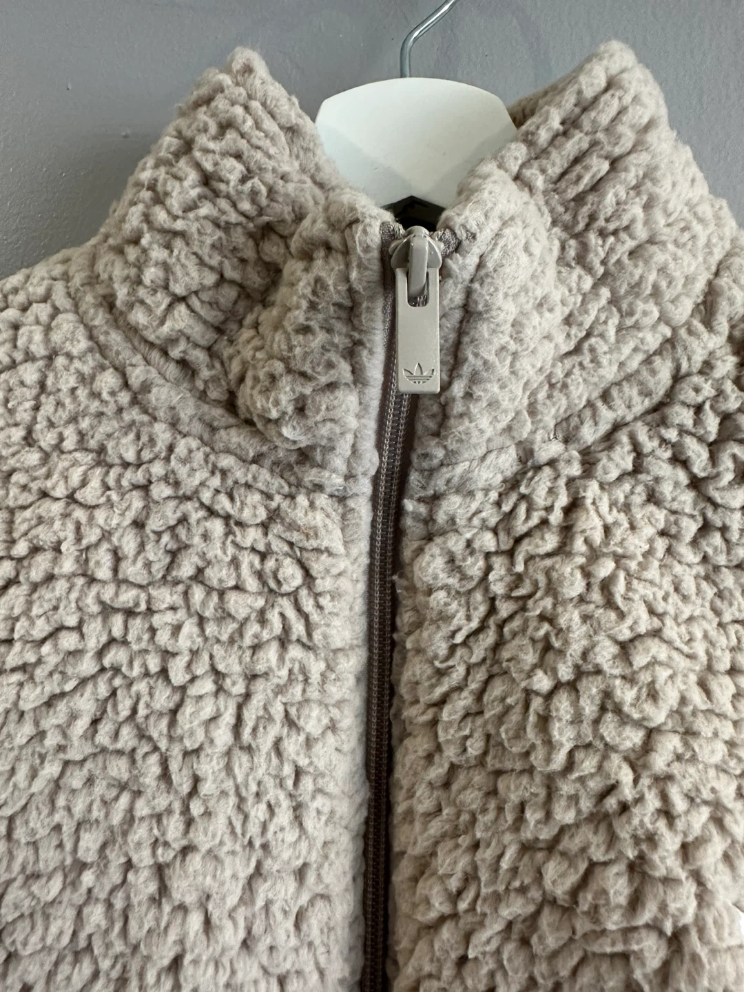 Adidas Beige Sherpa Fleece Jacket - photo 4