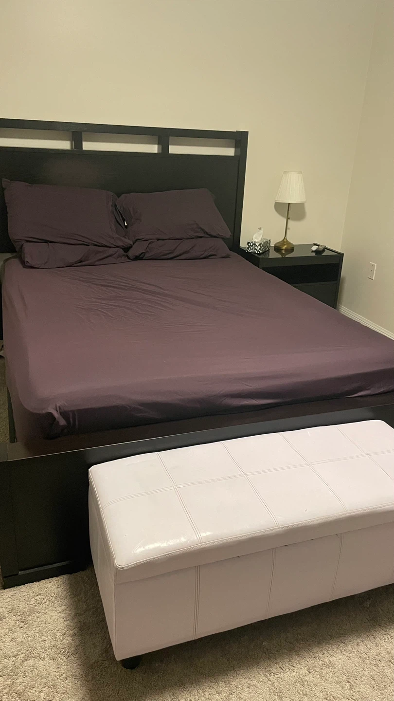 Complete Bedroom Set – Double Bed + Vanity & Nightstand for Sale