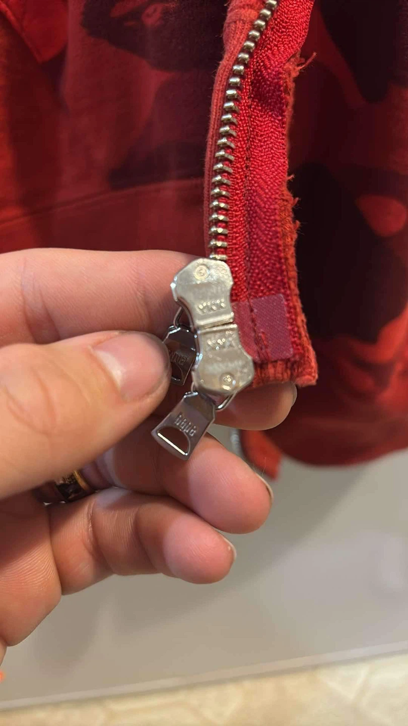 BAPE Red Camo Shark Full Zip Hoodie - photo 2